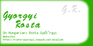 gyorgyi rosta business card